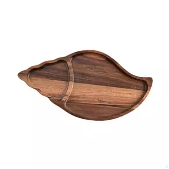Поднос для сервировки из дерева, блюдо для закусок в форме улиток, гладкая поверхность, столовая посуда, блюдо для еды Small