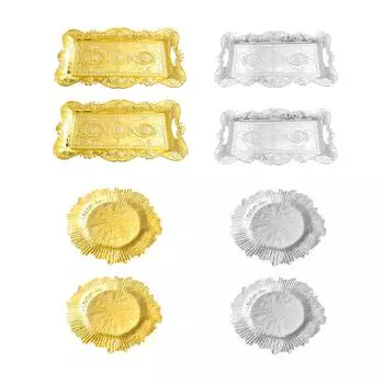 Поднос для сервировки, многофункциональный держатель колец, фруктовая тарелка для мероприятий, свадебного стола золотистый