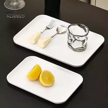 Поднос для сервировки, прямоугольные подносы для овощей и фруктов, для закусок, десертов, печенья, сыра, пластиковые подносы, большие подносы для еды без содержания бисфенола А, праздничные атрибуты S