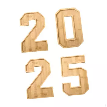 Поднос для сервировки с цифрами из дерева, заполняемый, декоративная тарелка для печенья 1