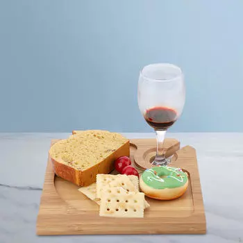 Поднос для сервировки с держателем для вина, доска для подачи закусок к вину, блюдо, ручная закуска