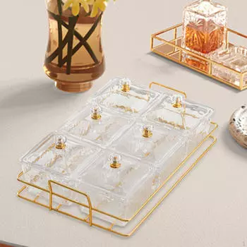 Поднос для сервировки закусок, контейнер для хранения приправ, банка для печенья для столовой чистый