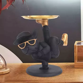 Поднос для скульптуры собаки для домашнего декора - уникальный органайзер для фигурок животных Standing