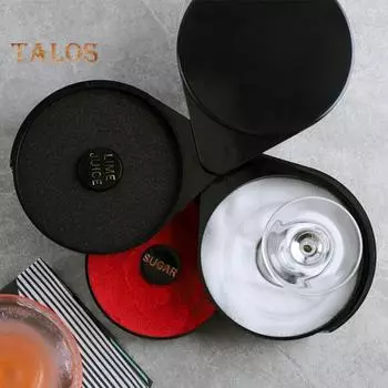 Поднос для соли, пылезащитный, универсальный, экологически чистый, практичный, 3-уровневый вращающийся ящик для сахара, аксессуары для стеклянного бара