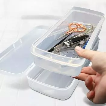 Поднос для стерилизации инструментов для нейл-арта, прозрачный пылезащитный органайзер, футляр для хранения, дезинфекционная коробка для маникюрных инструментов, пинцетов чистый