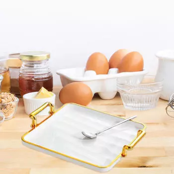 Поднос для стильного домашнего декора белый