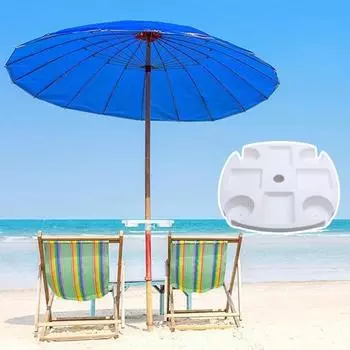 Поднос для стола для пляжного зонта, держатель для зонтика с держателями для напитков, отделения для закусок, грязеотталкивающий, устойчивый к атмосферным воздействиям пляж S