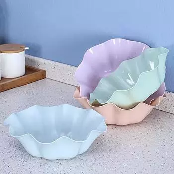 Поднос для сухих фруктов для гостиной, бытовой поднос с гофрированными фруктами, офисный рабочий стол, креативный пластиковый поднос для закусок, конфет