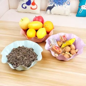 Поднос для сухих фруктов для гостиной, бытовой поднос с гофрированными фруктами, офисный рабочий стол, креативный пластиковый поднос для закусок, конфет