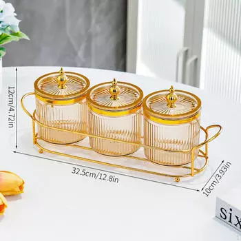 Поднос для сухих фруктов с крышкой, сервировочная тарелка для закусок, контейнер для хранения продуктов, блюдо для закусок, разделенная миска для орехов Yellow 3 grids