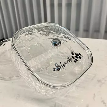 Поднос для сухофруктов, разделенный на сервировку, с крышкой, многофункциональное блюдо для закусок с конфетами Clear Single Layer