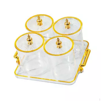 Поднос для сухофруктов с крышкой, герметичные банки для сахара, тарелки для закусок и конфет, свадебные орехи для вечеринки чистый