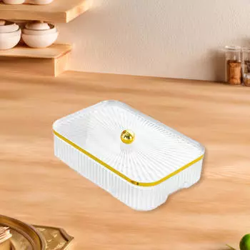 Поднос для сухофруктов с крышкой, тарелка для закусок, отделения для конфет и орехов чистый