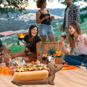 Поднос для таксы Yousheng, забавная тарелка для хот-догов, креативная форма, легко моется, подставка для хот-догов, тарелка для сэндвичей, кухонный декор C