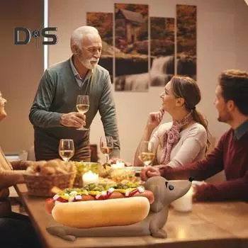 Поднос для таксы, забавная тарелка для хот-догов, креативная форма, легко моется, подставка для хот-догов, тарелка для сэндвичей, кухонный декор D