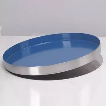 Поднос для украшений из нержавеющей стали в скандинавском стиле, цветной наклонный круглый металлический поднос, поднос для фруктов, поднос для журнального столика в гостиной, украшения для хранения