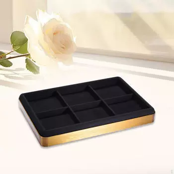 Поднос для ювелирных изделий, держатель для ювелирных изделий, многоцелевой, 6-сеточный, сплошной, для часов, выставочный реквизит, комод