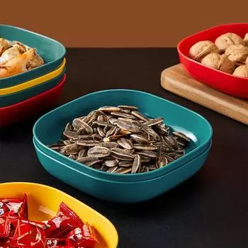 Поднос для вертелов, домашняя закуска, маленькое блюдо, соленое блюдо, стол, тарелка для мусора, поднос для фруктов жёлтый