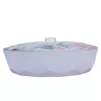 Поднос для закусок Многофункциональный 5-секционный Разделенный Контейнер для хранения продуктов Круглый Пластиковый Продуктовый Style 2