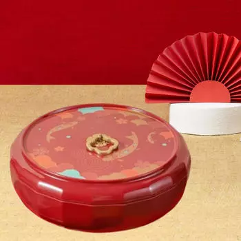 Поднос для закусок с отсеком, держатель для хранения закусок с крышкой для свадьбы A