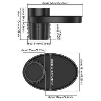 Поднос для закусок в автомобильном сиденье, портативный держатель для чашки с органайзером для тарелок, вращающийся держатель для чашки в автокресле с едой розовый