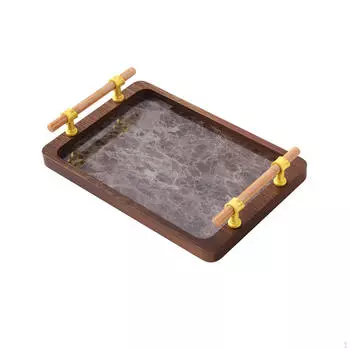 Поднос из бамбука для использования в гостиницах, хранения косметики и подачи воды S