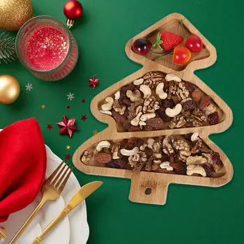 Поднос из бамбука, тарелка для сухофруктов, обеденная тарелка, тарелка для закусок, блюдо для десерта, для A