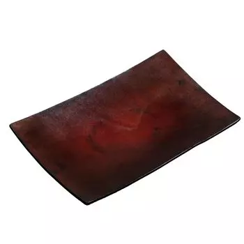 Поднос из натуральной кожи Leather King (Рубиново-красный, прямоугольник)