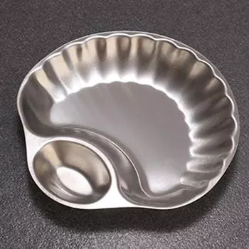 Поднос из нержавеющей стали для закусок с раздельными тарелками для соуса, тарелками для специй, миска для пельменей в форме ракушки, поднос для сервировки, тарелка для соуса для макания