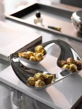 Поднос из нержавеющей стали, миски для закусок, конфетницы, десертные тарелки для аперитивов, приправ, украшения дома, подарки, скандинавские