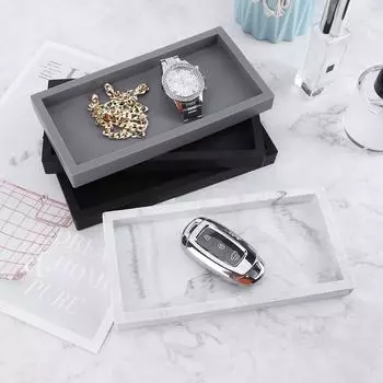 Поднос из силикона с имитацией скандинавского мрамора, дозатор для мыла, шампуня, лоток для хранения духов, туалетный столик на столешнице