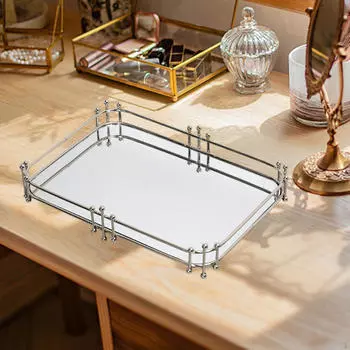 Поднос-органайзер для духов, прямоугольный, с зеркалом, косметические принадлежности Argent