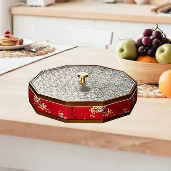 Поднос с отделениями и крышкой для закусок и угощений Square