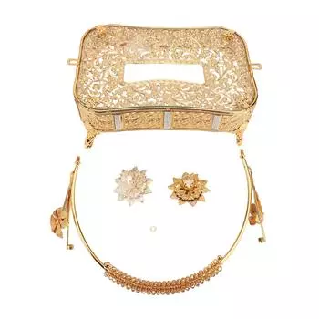 Поднос с ручкой из стекла и металла в европейском стиле, винтажная тарелка для еды, декоративный поднос для фруктов