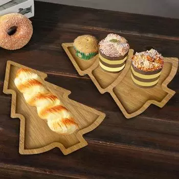 Поднос в форме рождественской елки, деревянные доски для десертов, разделочная доска для стейков, безопасно и легко 3Grids