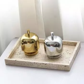 Поднос в стиле ваби-саби с имитацией травертина, декоративный поднос для хранения вещей, прямоугольный поднос для хранения вещей, модельная комната, выставочный зал, мягкие украшения