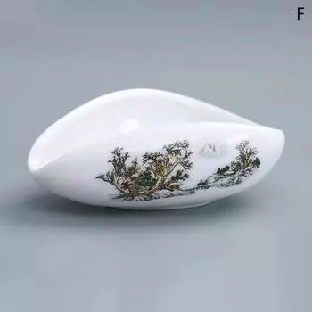 Подносы для дозировки кофейных зерен Белая гладкая фарфоровая чайная ложка Сепаратор для чая Набор сосудов Набор инструментов Ложка для кофейных зерен Лопатка Подносы для чая