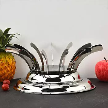 Подносы для сервировки Подставка для подносов Подставка для украшений для дома Тарелки для кексов из нержавеющей стали для