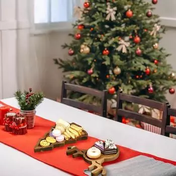 Подносы из дерева Доски для нарезки колбасных изделий Рога оленя Форма елки Сервировочное блюдо для десертов Сырные закуски Фруктовые закуски Торты Десертные подносы Кухня 1