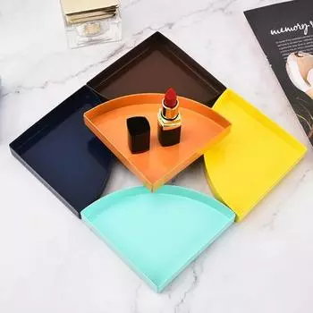 Подносы, легко чистящиеся, пыленепроницаемые, с геометрическим рисунком, универсальная организация, поднос для десертных украшений, товары для дома M оранжевый