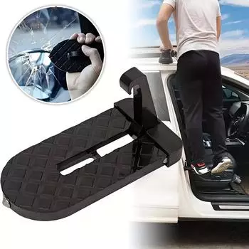 Подножка для двери автомобиля из алюминиевого сплава - портативная складная дверная педаль с доступом на крышу и крюком для чистки amagi