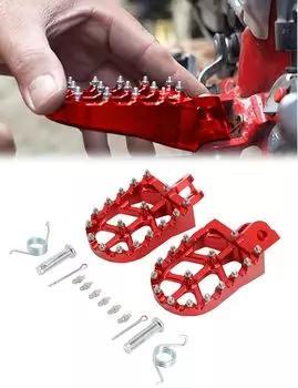Подножка для мотоцикла JFG Honda MSX125 GROM125 Monkey 125 Wide Footpeg Подножка для мотоцикла Педаль для педали Складная обработанная алюминиевая нескользящая (красный) красный