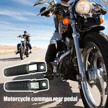 Подножка для мотоцикла Задние подножки Педали Подножки для пассажира Подножки для электровелосипеда Стальные нескользящие универсальные шоссейные подножки для мотоцикла чёрный