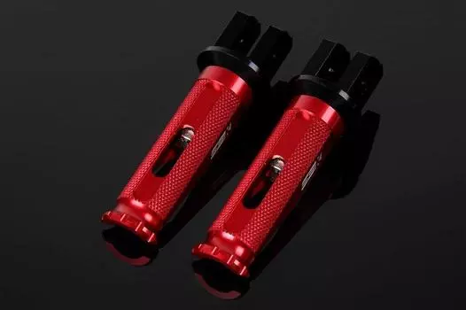 Подножка гоночная, обработанная на станке из алюминия SSK, для пассажира, монтажная часть, черная, цвет красный