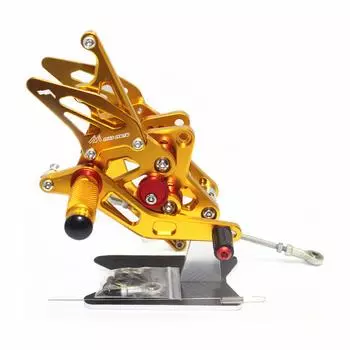 Подножка мотоцикла HAYABUSA регулируемая с ЧПУ задняя комплект совместимые модели Hayabusa GSX 1300R [SUKIRACING] GSX-1300R 1999-2007 2008-2017 (Золото) золотой