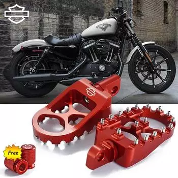 Подножки для мотоцикла MX, широкие подставки для ног, педали с подножками для Harley Sportster XL 883 1200 Dyna Street Bob Bobber чёрный