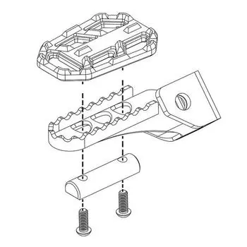 Подножки для мотоцикла, передняя заготовка, широкие педали, подножки для BMW R1200GS G310 2013-2018 чёрный