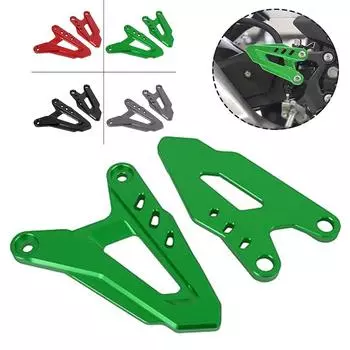 Подножки для задних ног, педали, задние защитные пластины для пяток Kawasaki NINJA 400 Z400 Ninja 250 Z250 2018-2025, защитная крышка для подножек зелёный