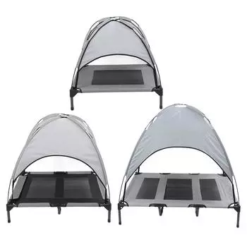 Поднятая кровать для домашних животных с балдахином из ткани Оксфорд, приподнятая охлаждающая кровать для домашних животных, переносная палатка для собак, наружная царапка R L