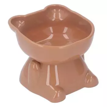 Поднятая миска для домашних животных предотвращает опрокидывание пластиковая приподнятая миска для кошек в мультяшной форме для воды и еды